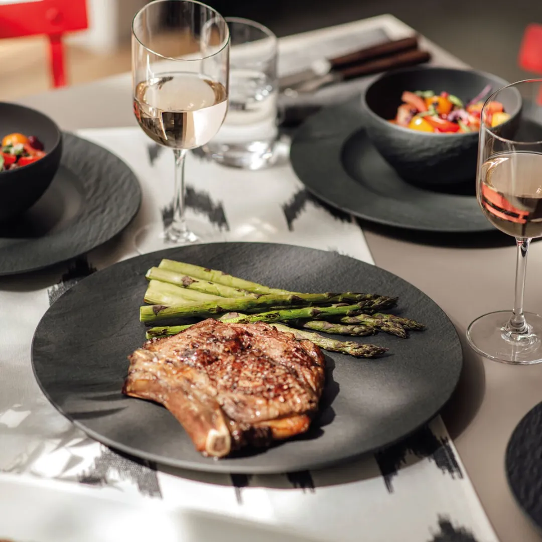 Villeroy & Boch Manufacture Rock Pizzabord - Ø32cm - Zwart/Grijs