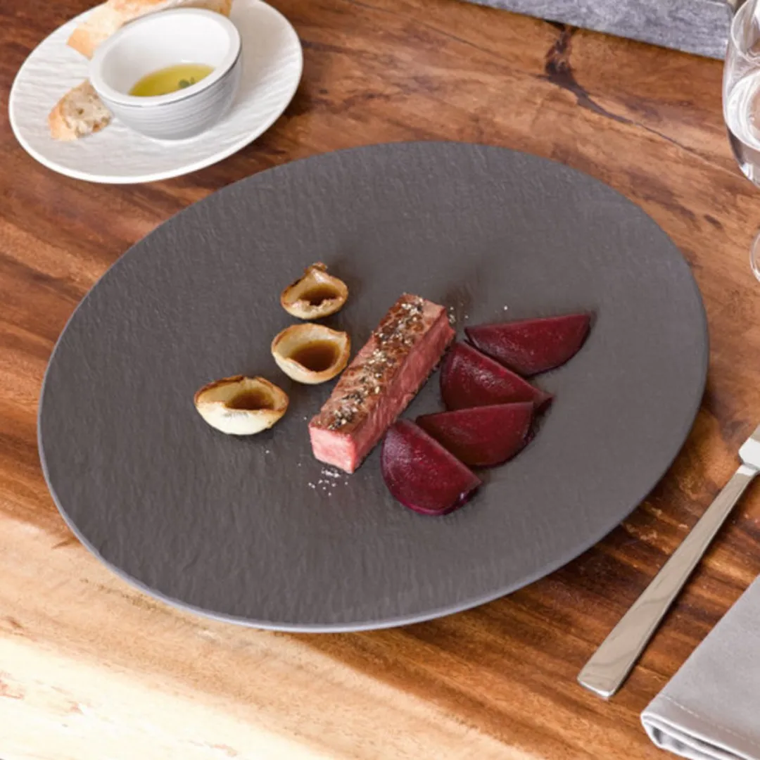 Villeroy & Boch Manufacture Rock Pizzabord - Ø32cm - Zwart/Grijs - afbeelding 6 van 6