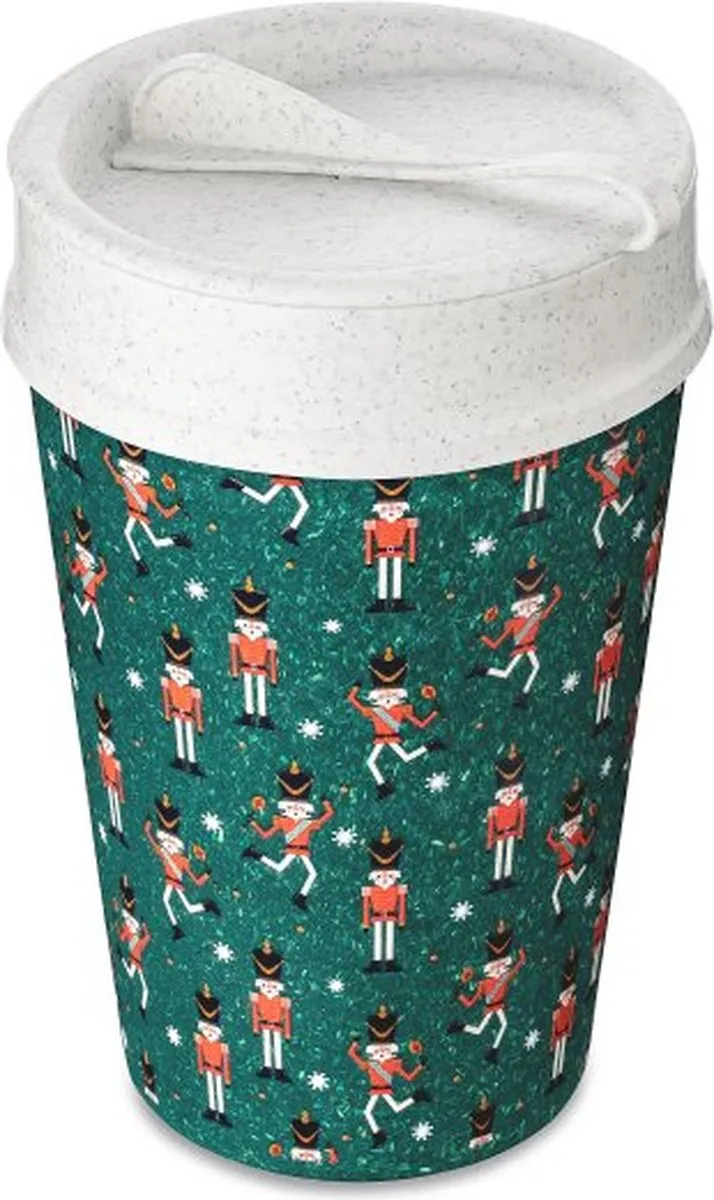Koziol Iso To Go Nutcracker Dubbelwandige Koffiebeker 400ml - Groen