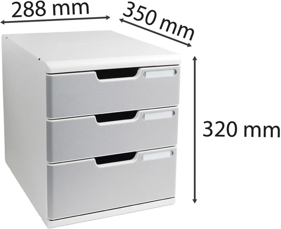 Exacompta Ladenbox MODULO A4 5 Gesloten Laden - Graniet