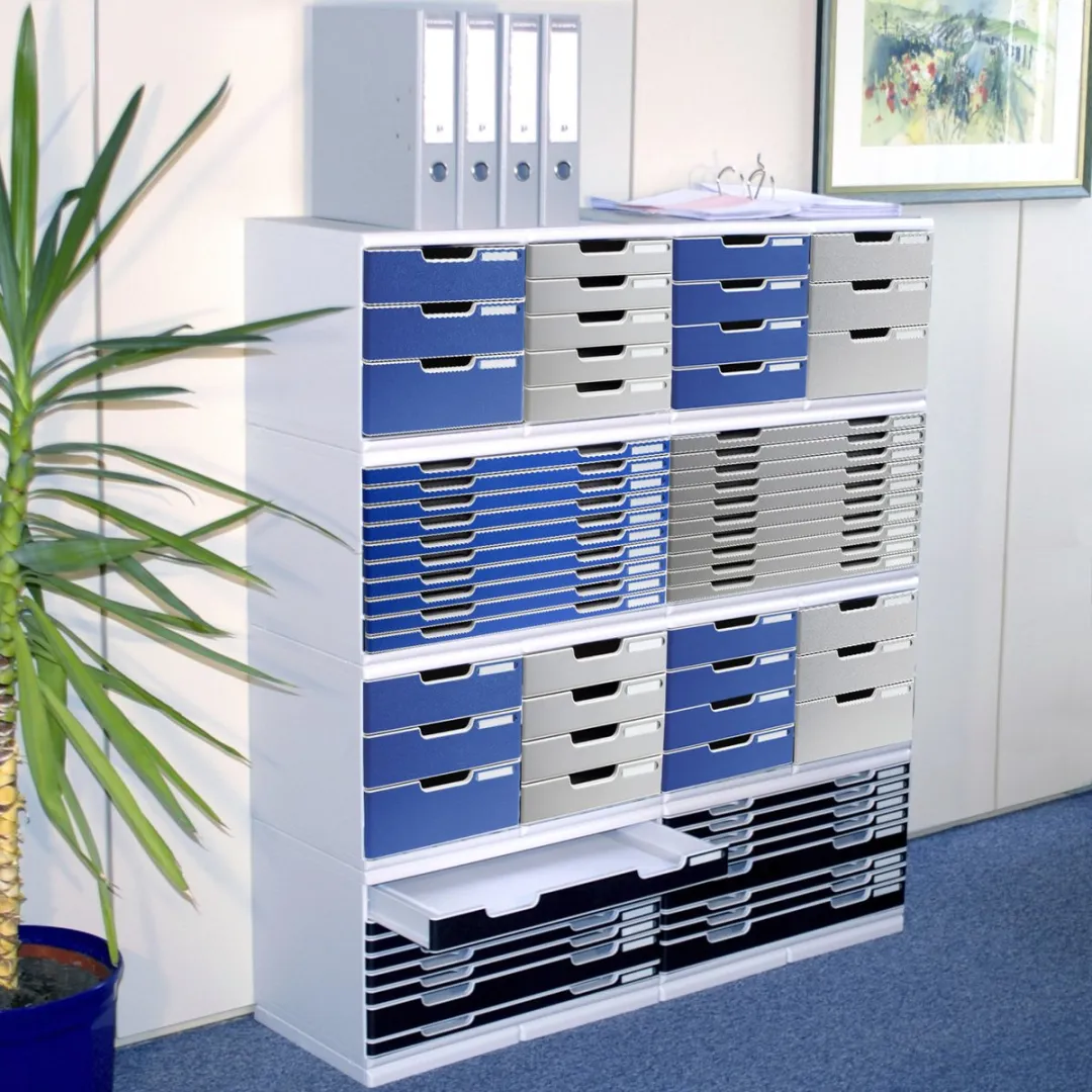 Exacompta Ladenbox MODULO A4 5 Gesloten Laden - Graniet