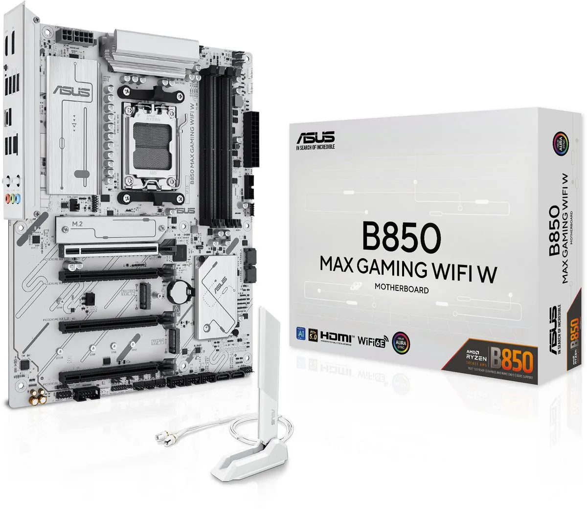 ASUS B850 MAX GAMING WIFI W Moederbord - AM5 - ATX