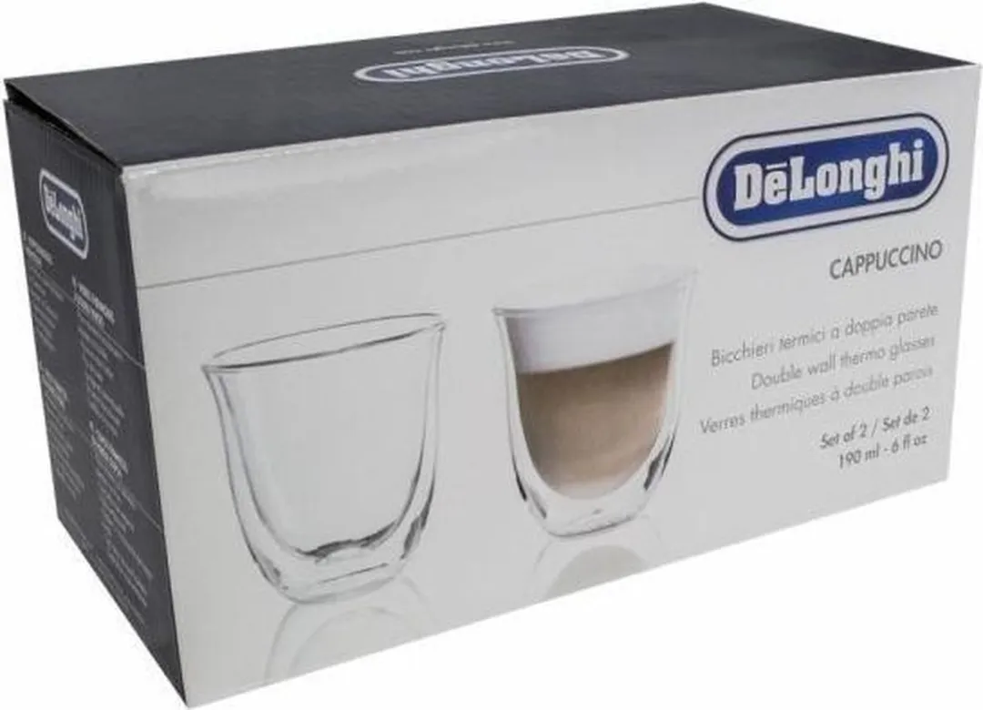 De'Longhi Cappuccino Kopjes Set 2 Stuks - 0.27L - Glas - afbeelding 6 van 6