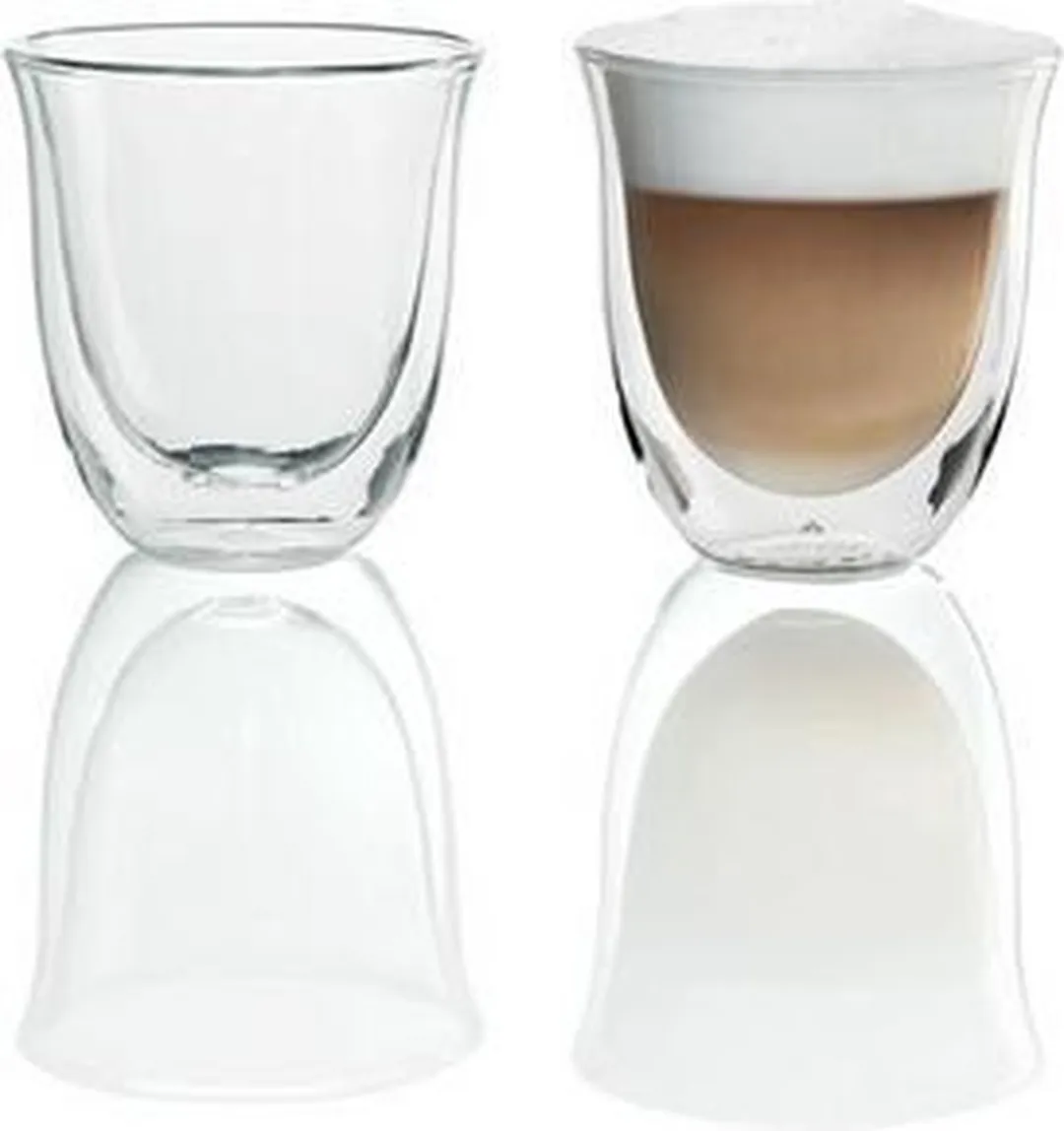 De'Longhi Cappuccino Kopjes Set 2 Stuks - 0.27L - Glas