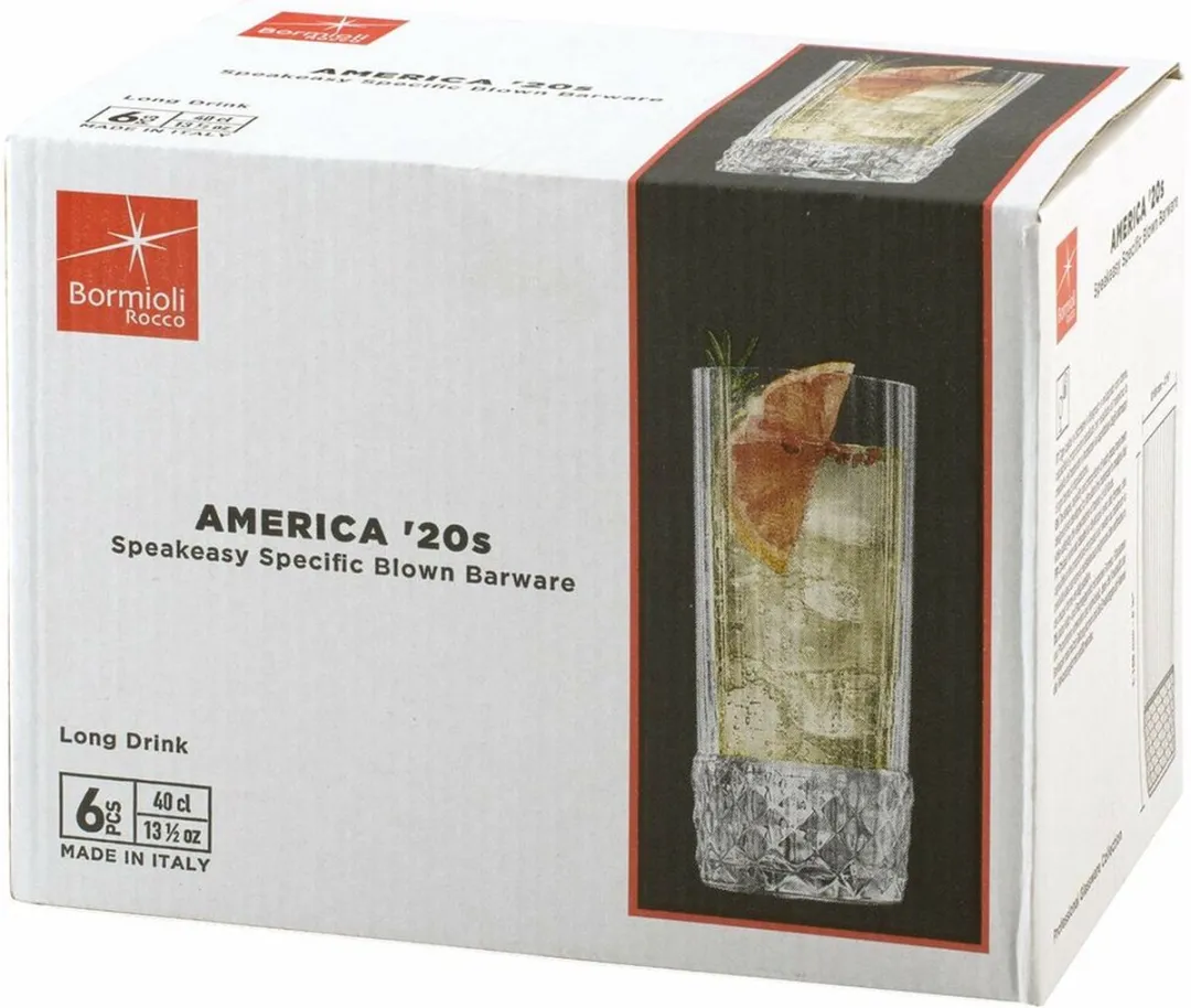 Bormioli Rocco America'20S Longdrinkglas 40cl - 6 Stuks