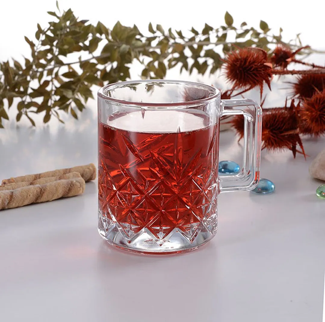 Pasabahce Timeless Thee/Koffieglazen met oor 195ml
