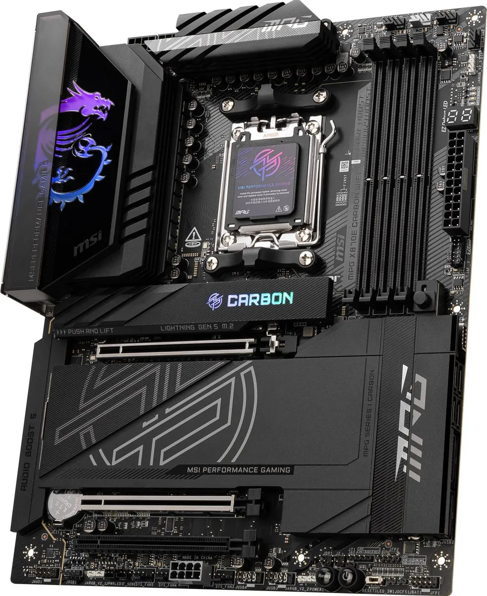 MSI MPG X870E CARBON WIFI Moederbord - ATX - AMD X870 - Socket AM5