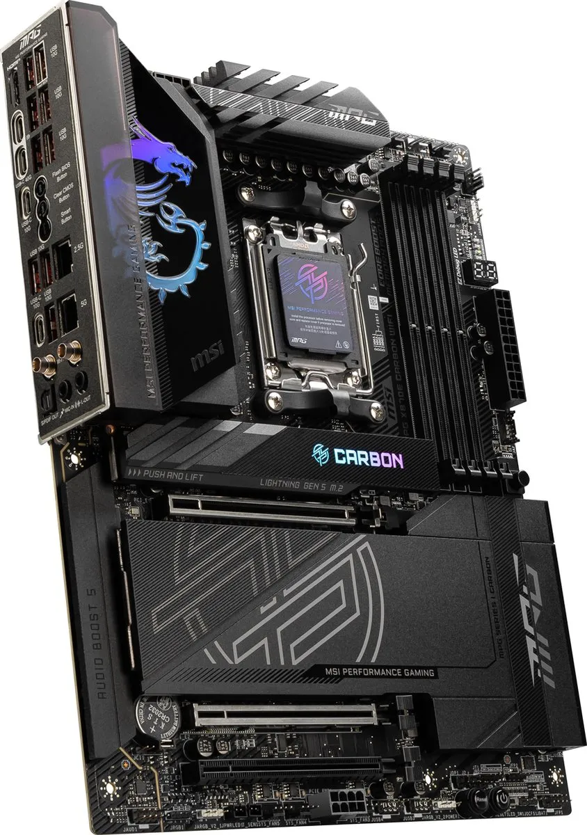 MSI MPG X870E CARBON WIFI Moederbord - ATX - AMD X870 - Socket AM5