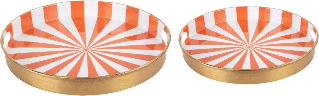 Present Time Schaal Candy Swirl Oranje Ø31cm