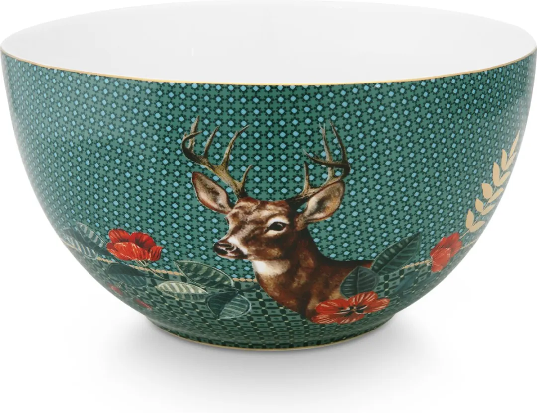 Pip Studio Schaal Winter Wonderland Hert/Bloemen 18cm