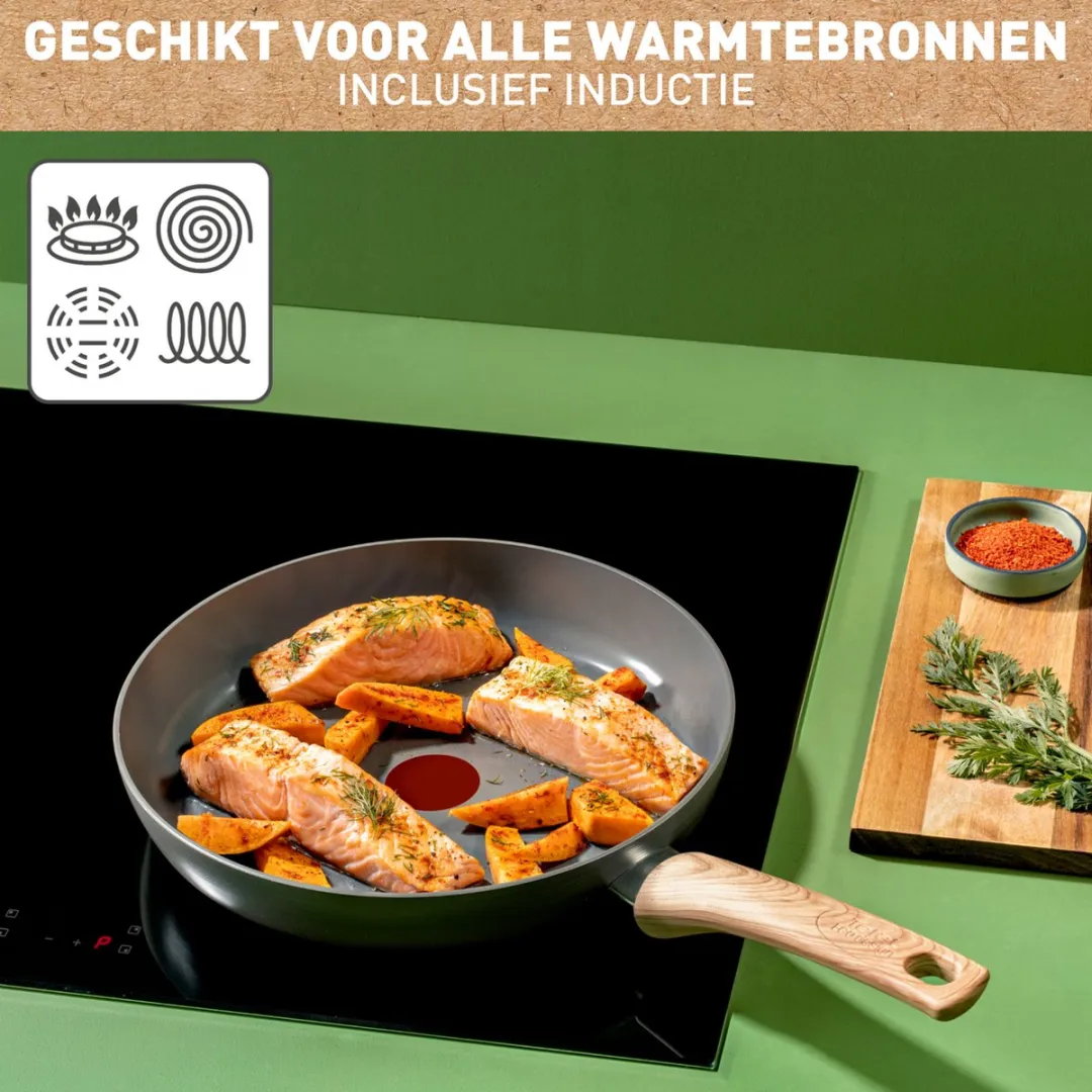 Tefal Renew Keramische Koekenpan 24cm - Grijs
