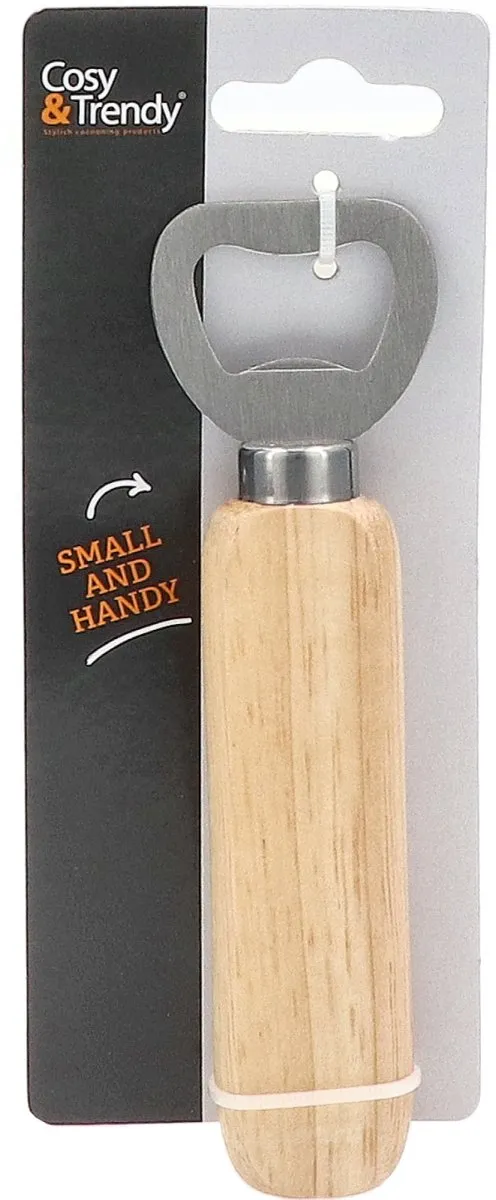 Cosy&Trendy Flessenopener Hout/Metalen Set - 4 Stuks