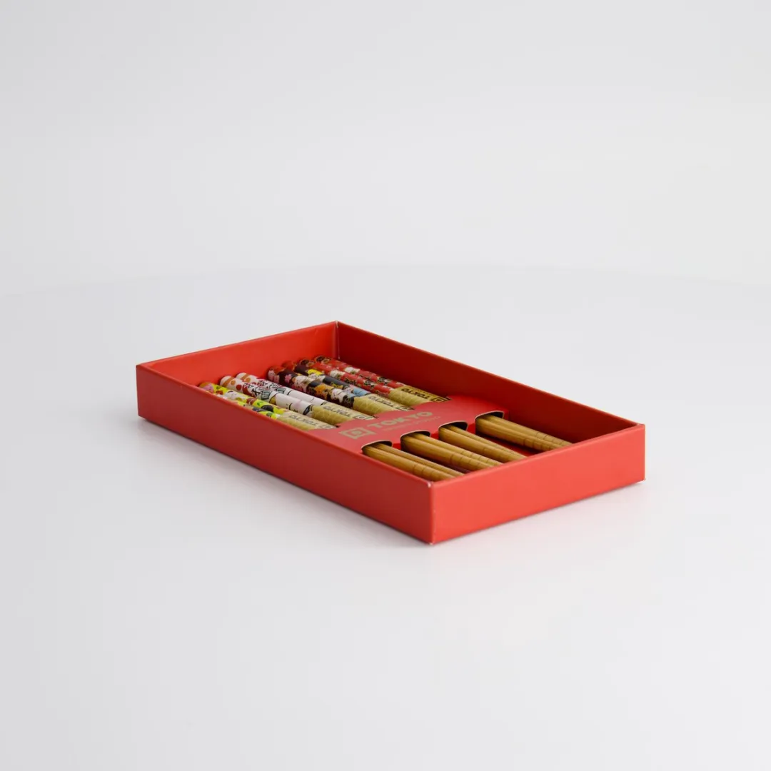 Tokyo Design Studio Kinder Eetstokjesset 5 Stuks - Bruin