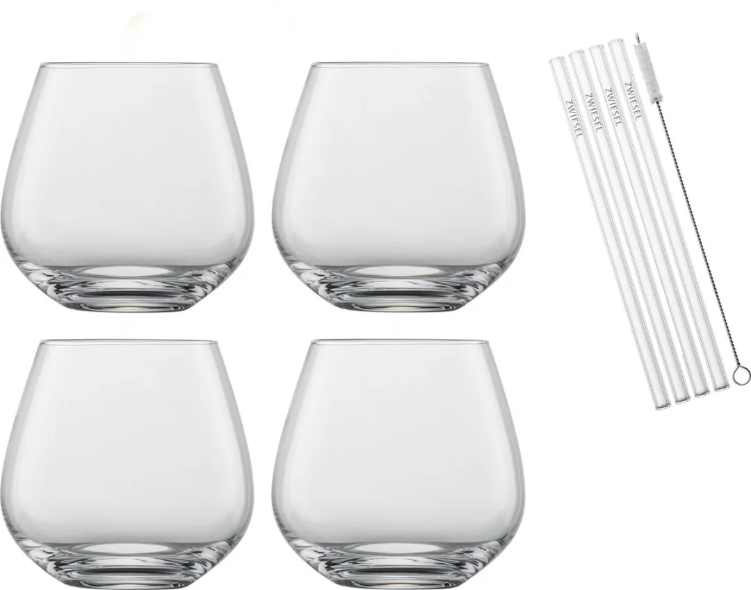 Schott Zwiesel After Work Drinks 9-delige Set 130015 - Cocktailglazen & Rietjes