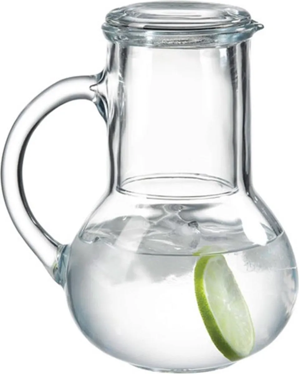 Pasabahçe Waterkaraf met Drinkglas 1L - Transparant