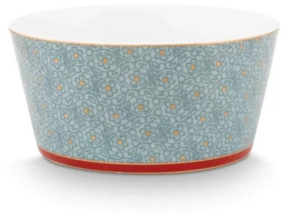 Pip Studio Oriental Flower Festival Blauwe Cadeauset - 4 Bowls 12cm