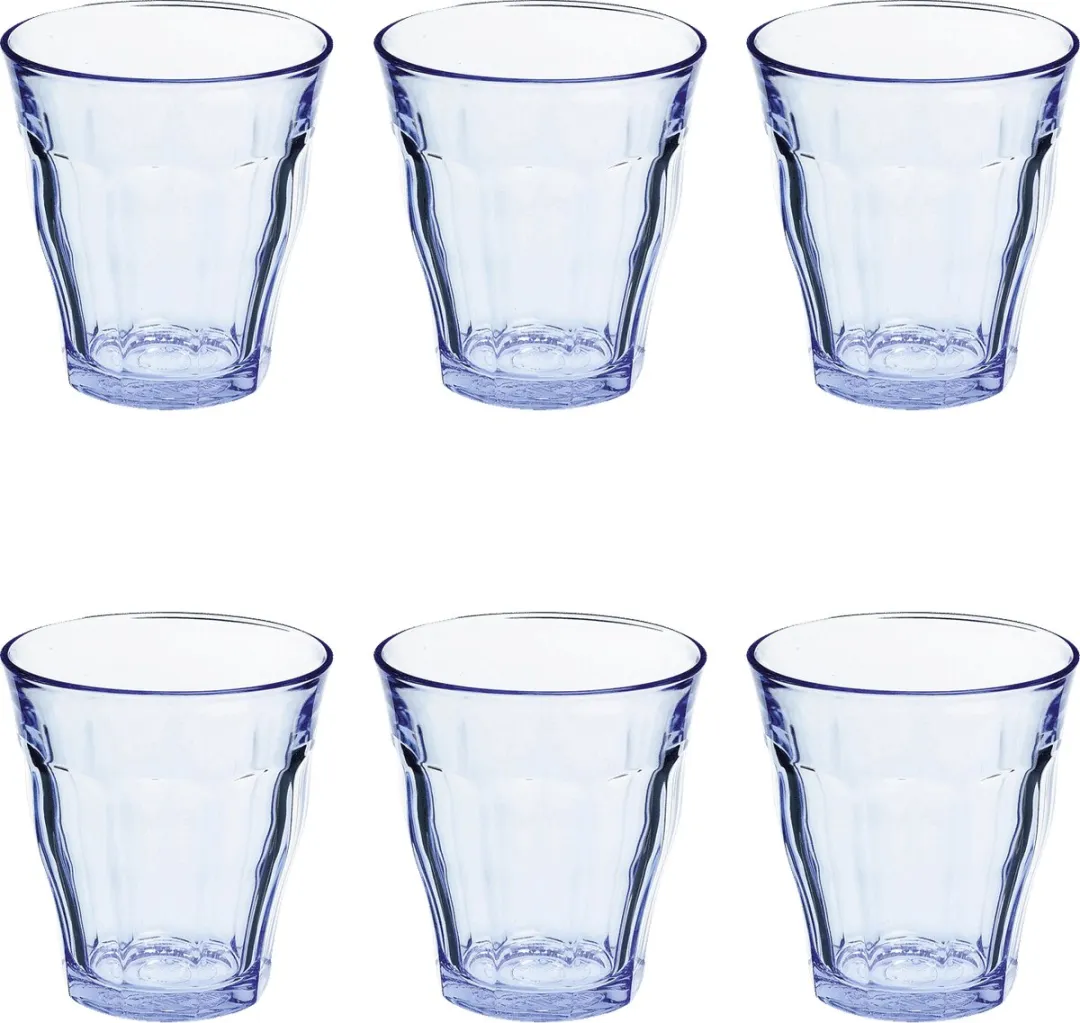 Duralex Picardie Waterglas 22cl - 6 Stuks - Blauw