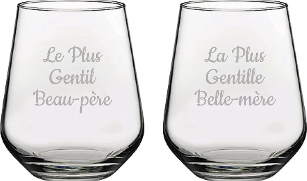 Pasabahce Drinkglas Le Plus Gentil Beau-père & Belle-mère