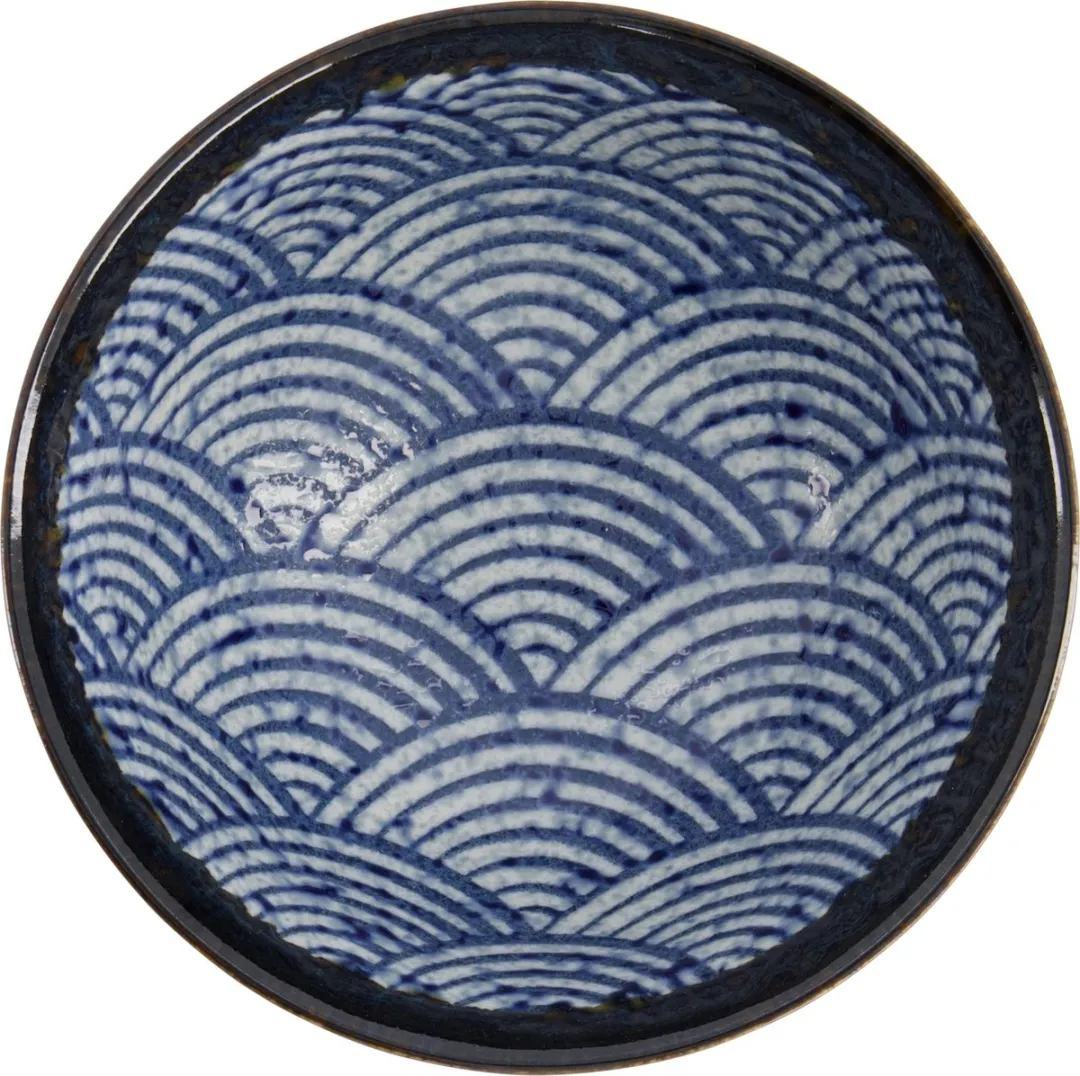 Tokyo Design Studio Aisai Seigaiha Kom 16x8cm 600ml - Blauw