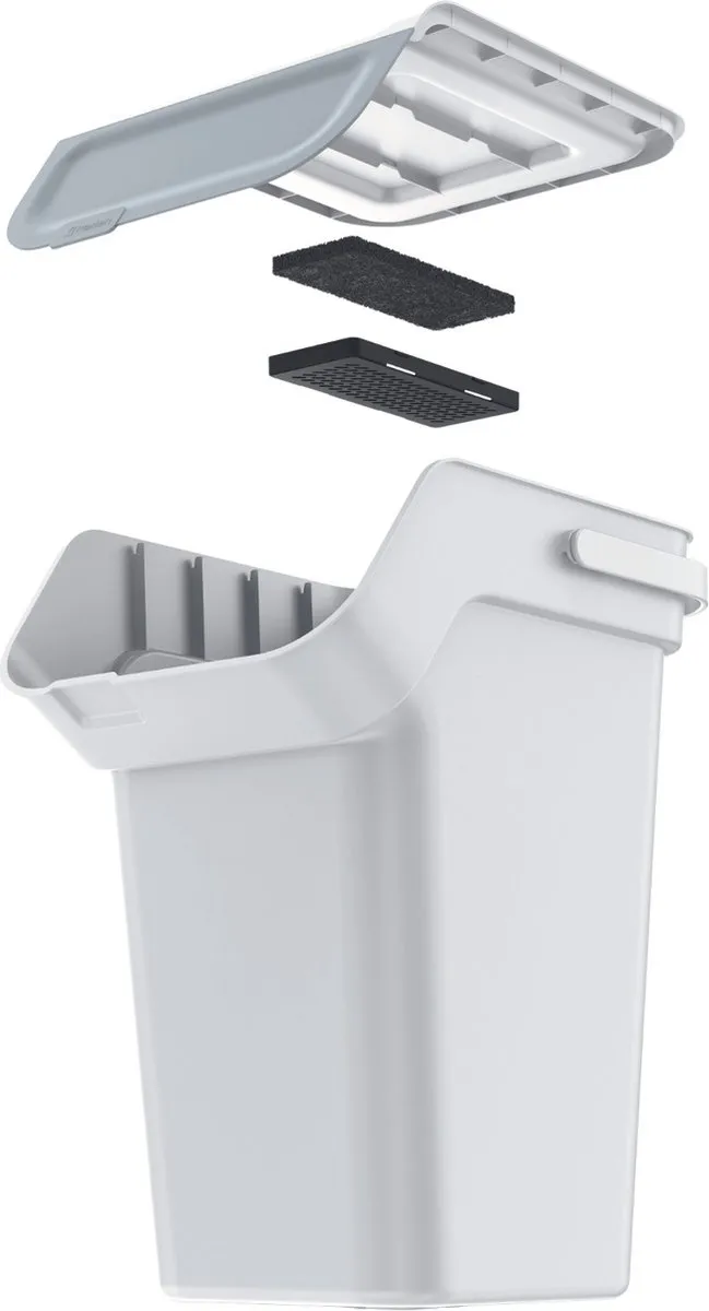 Prosperplast Keden Afvalemmer 25L - As wit