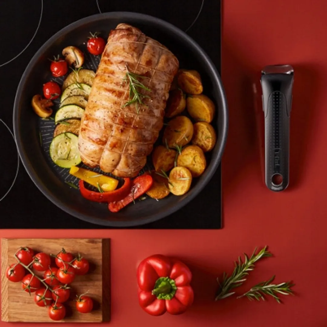Tefal Ingenio Unlimited Koekenpan 26cm - Titanium Antikras - Zwart