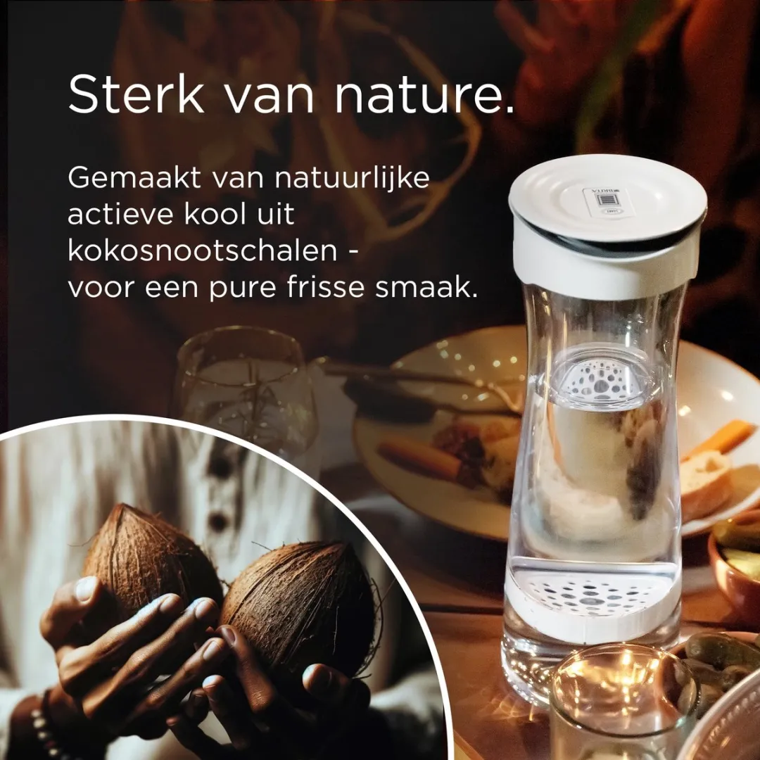 BRITA waterfilterkaraf white-graphite (1,3L) - incl. 1 MicroDisc filter - vermindert PFAS*, chloor, herbiciden, pesticiden en andere onzuiverheden met behoud van mineralen