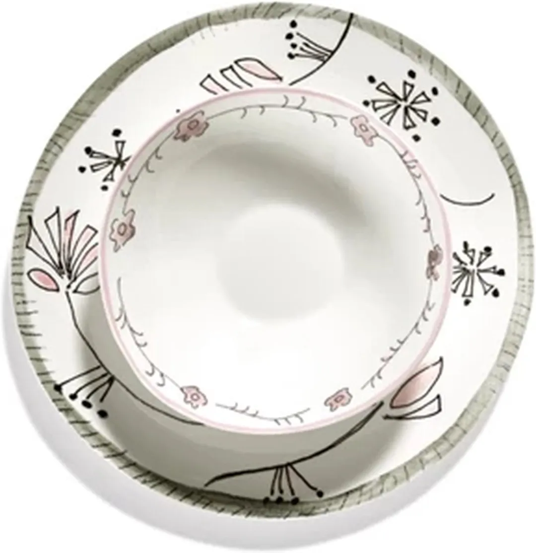 Serax Marni Midnight Flowers Bowl - 18cm Ø - Roze