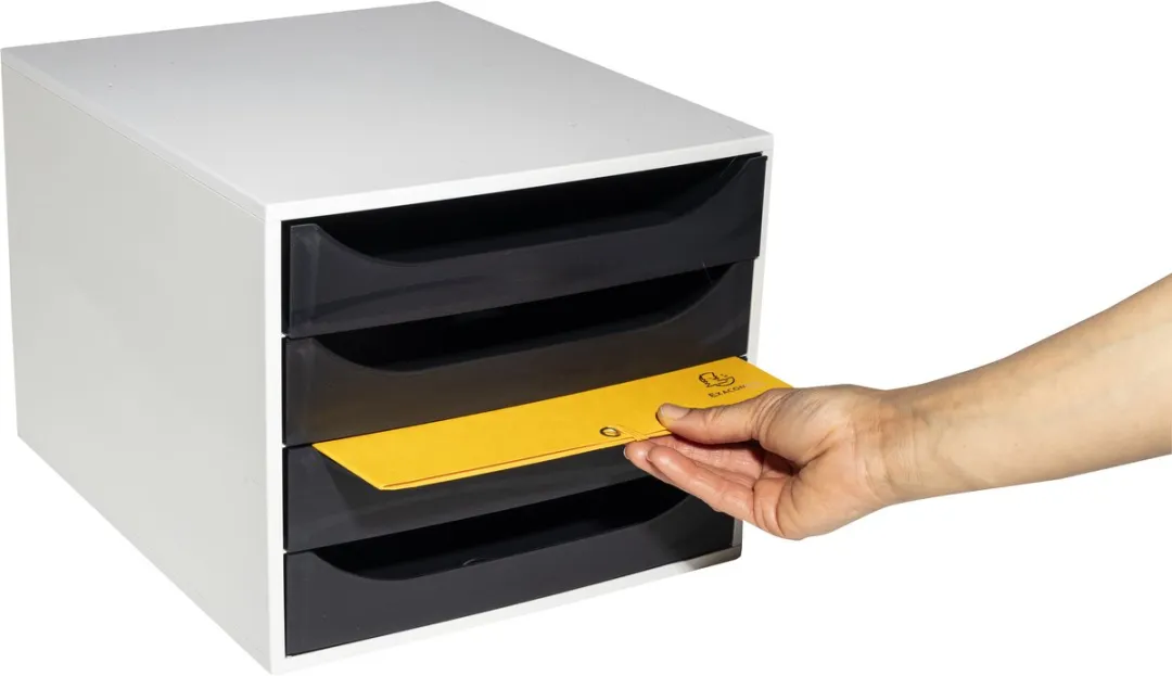 Exacompta ECOBOX Office Ladenblok 4 Laden - Zwart
