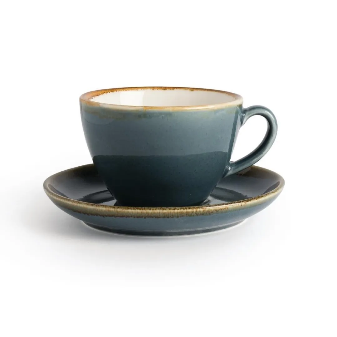 Olympia Kiln Cappuccino Koppen Set 6 Stuks - Blauw 34cl