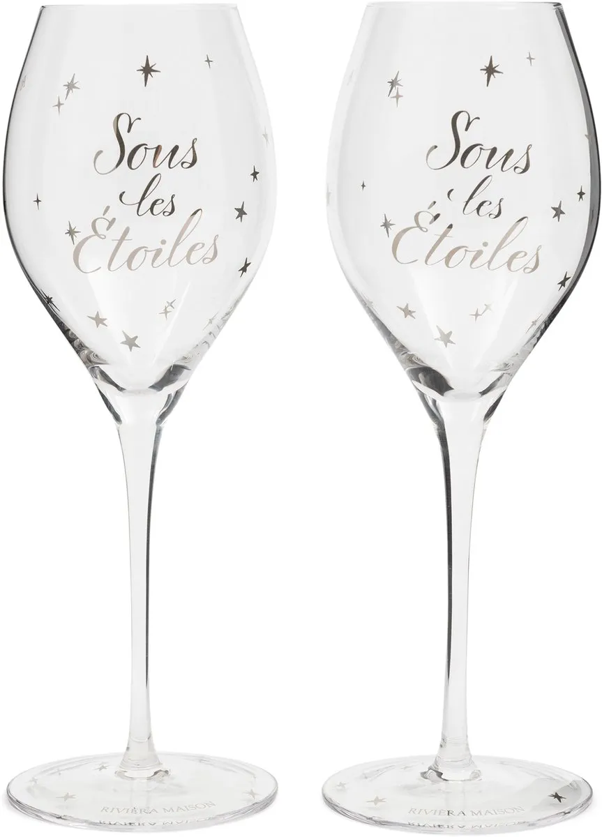 Riviera Maison Sous Les Étoiles Bubble Glass Hart Love Champagne