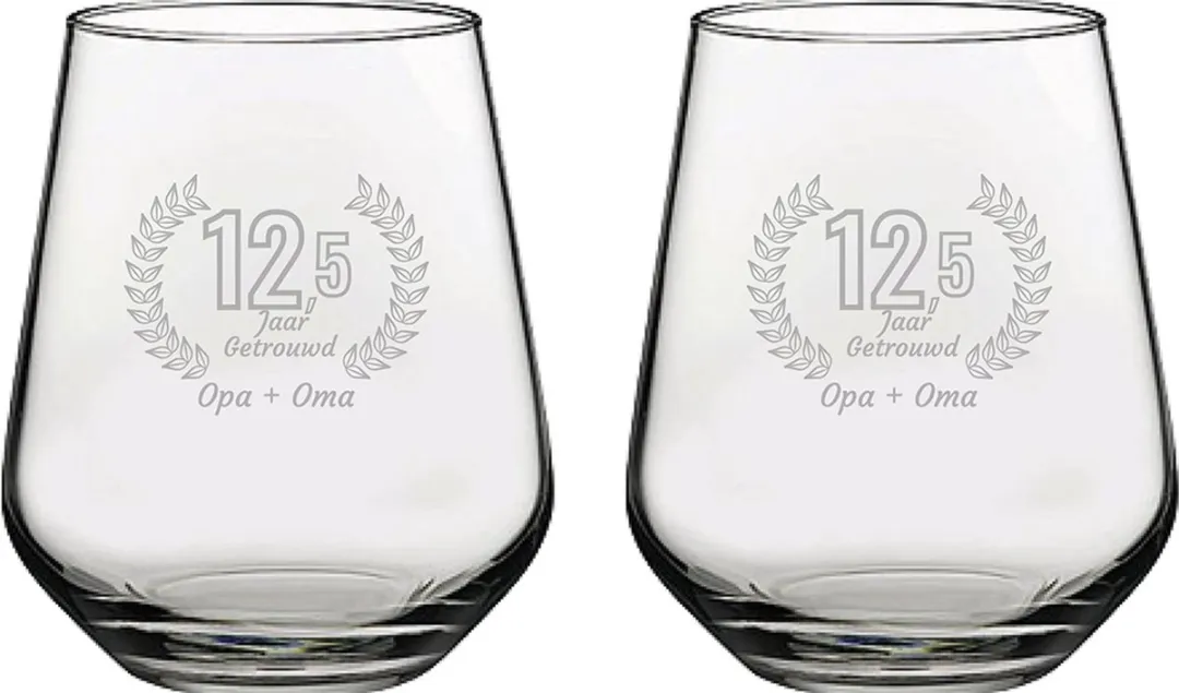 Pasabahce Gegraveerde Drinkglazen Set 42,5cl
