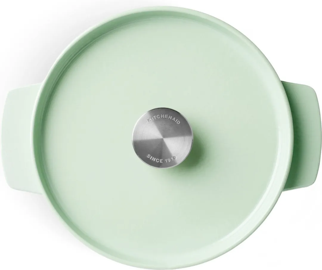KitchenAid Gietijzeren Braadpan 22cm - 5,2L - Pistache