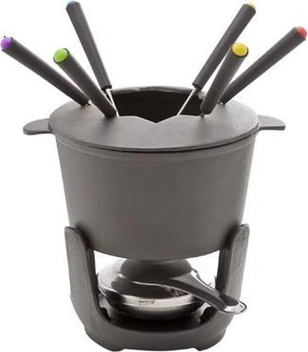 Cosy&Trendy Fondue Set 6 Personen - Gietijzer Grijs