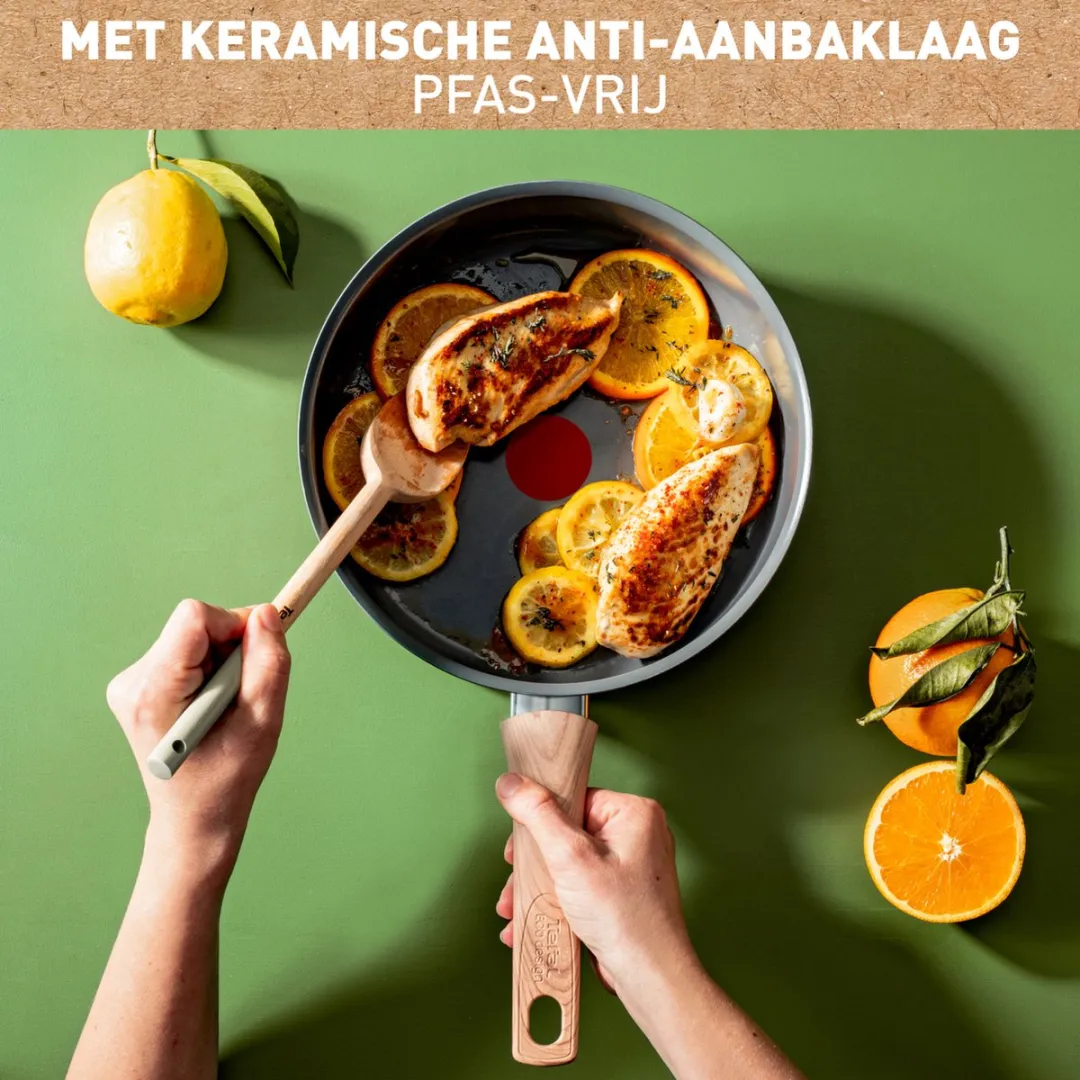 Tefal Renew Hapjespan Ø24cm - Keramisch - Grijs