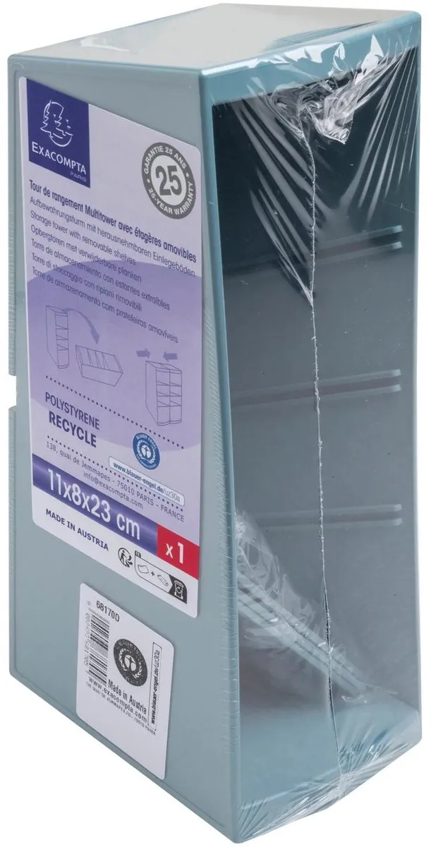 Exacompta Opbergtoren Multitower 4x - Blauw grijs