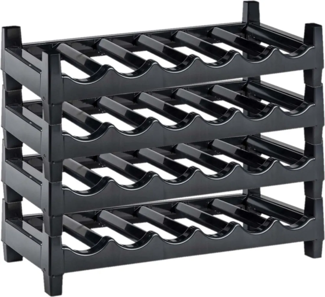 Cosy&Trendy Wijnrek Stapelaar 24 Flessen - 4x6 Stuks - Bruin