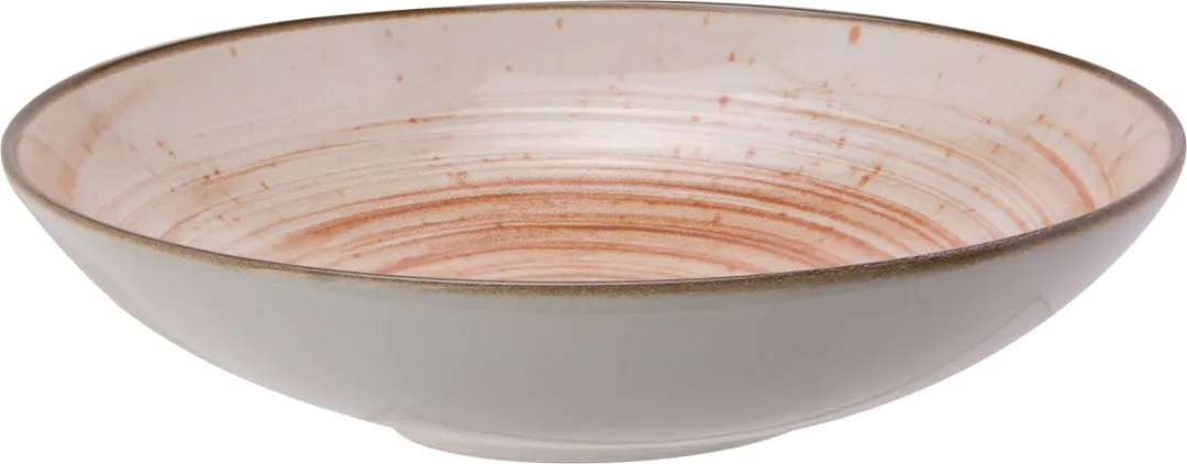 Cosy&Trendy Diep Bord Sintra Terracotta Ø21cm - Oranje Spiraalpatroon