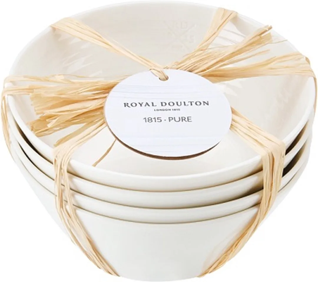 Royal Doulton 1815 Dessertschaaltjes - 4 Stuks - Wit