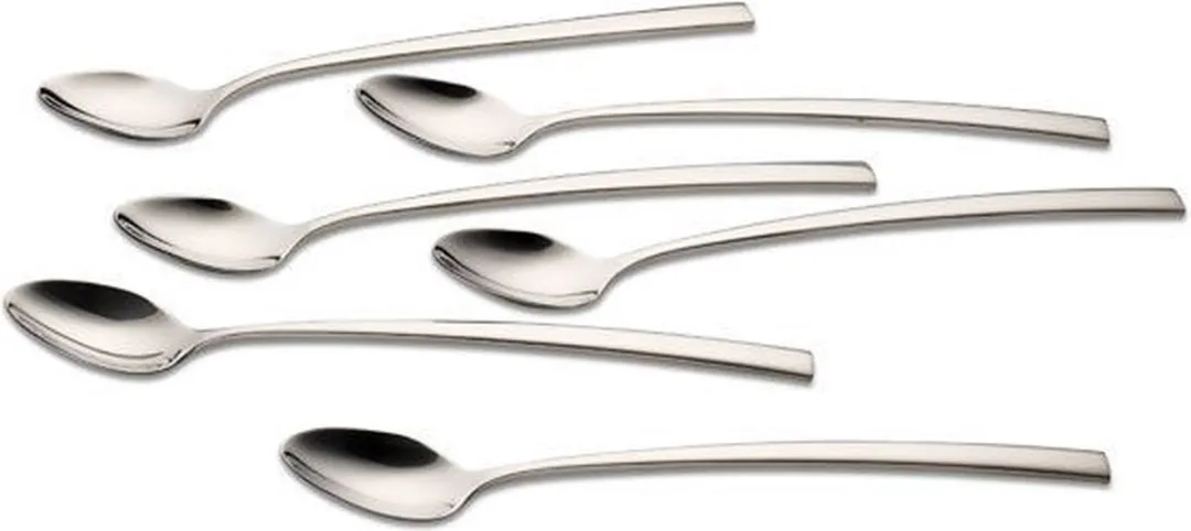 Villeroy & Boch Piemont Latte Macchiato Lepels - 6 Stuks - Zilver
