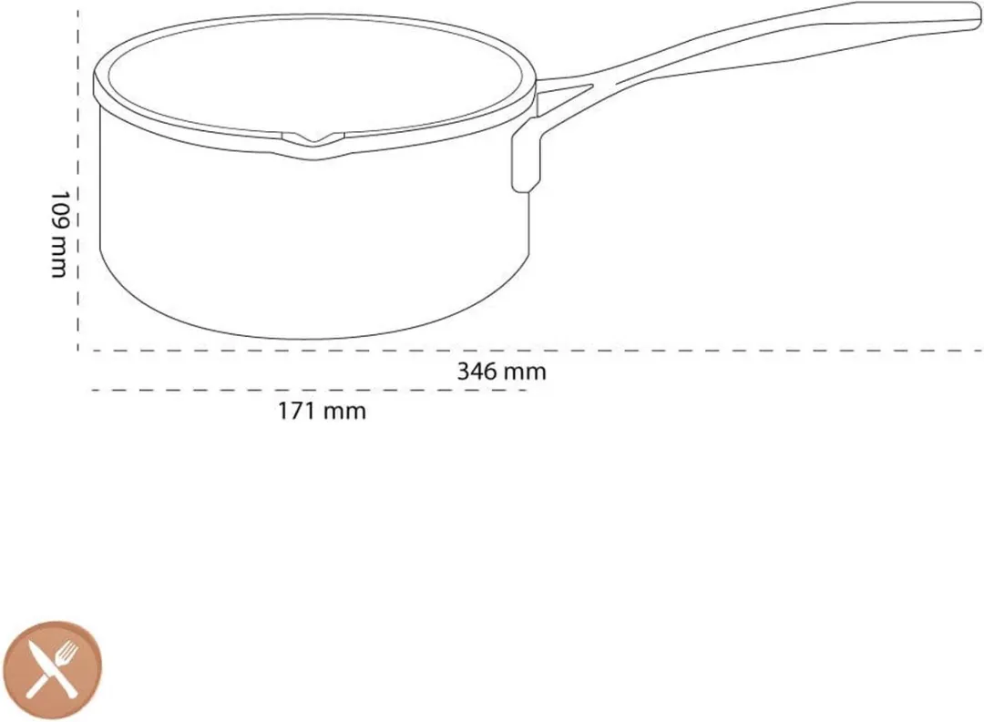 Le Creuset Steelpan Les Forgées TNS 16cm - 1.6L - Zwart