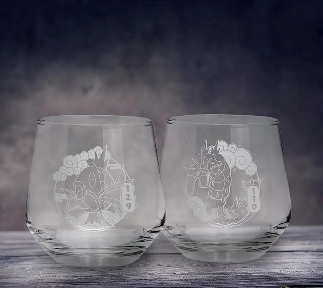 Pokémon Magikarp & Gyarados Drinkglazen - Set van 2