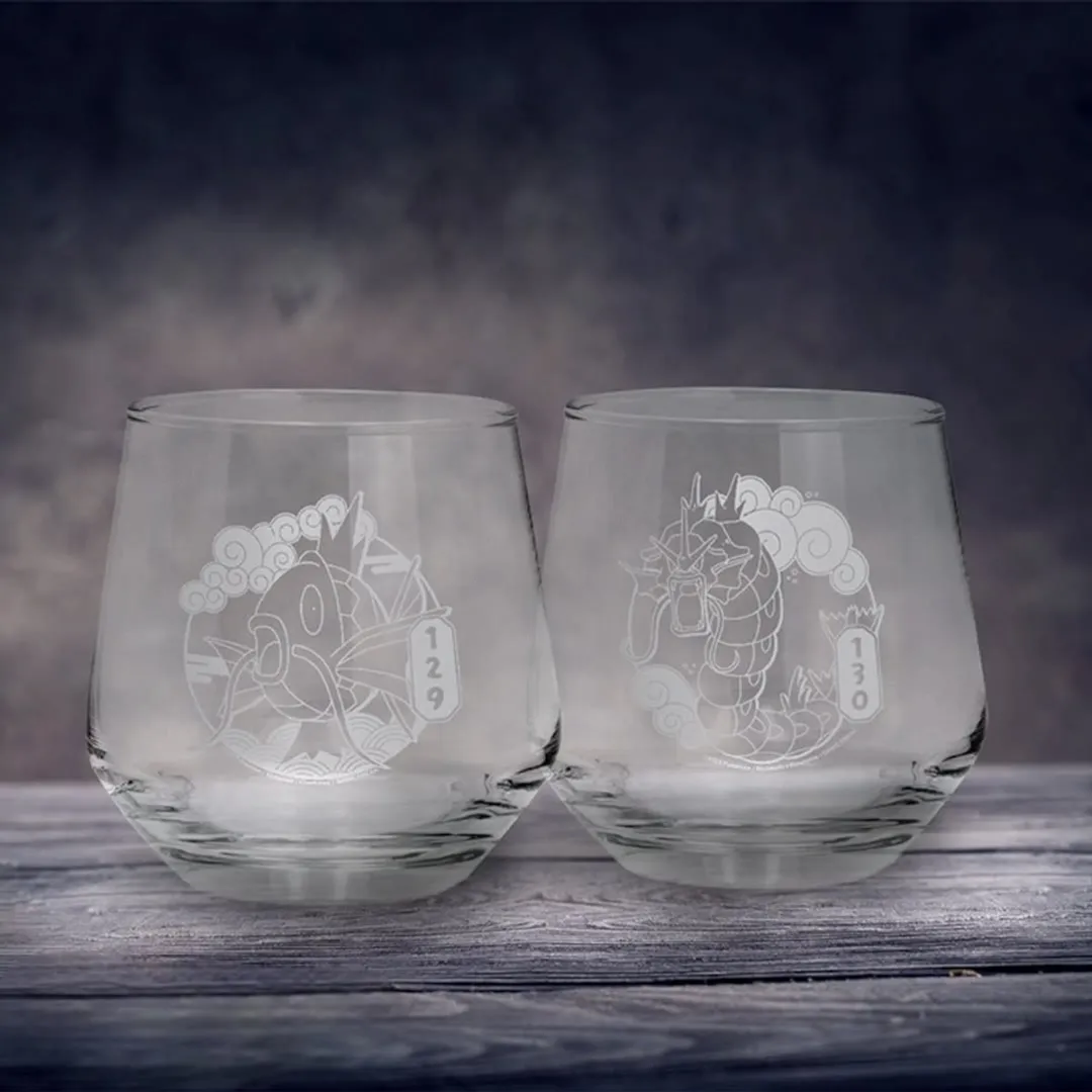 Pokémon Magikarp & Gyarados Drinkglazen - Set van 2