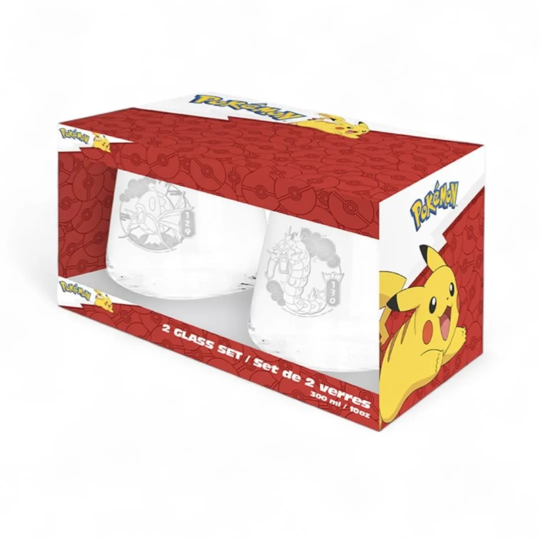 Pokémon Magikarp & Gyarados Drinkglazen - Set van 2
