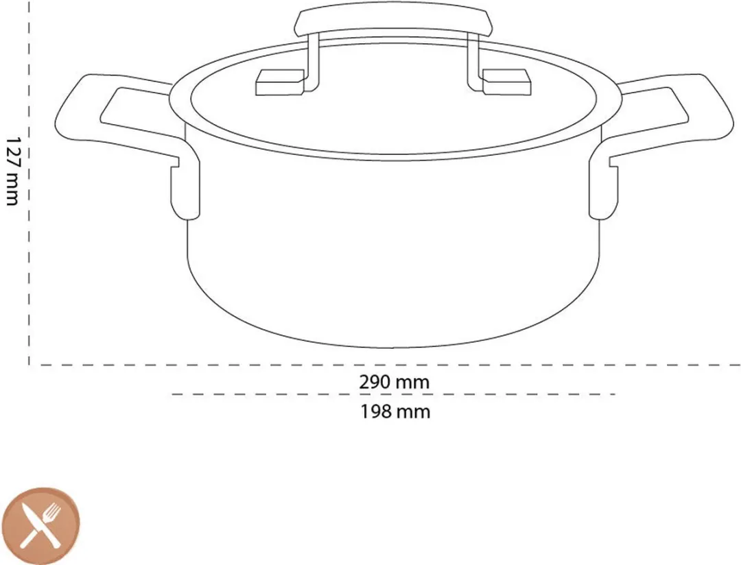 Demeyere Industry 5 Kookpan 18cm - 2.2L - RVS - Zilver