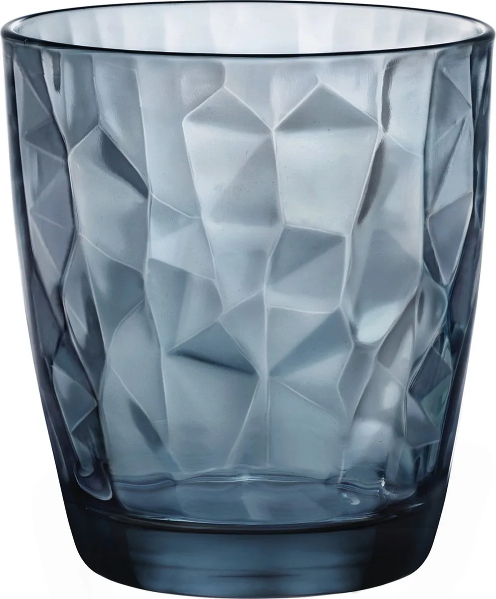 Bormioli Rocco Diamond Waterglas Blauw - 30cl - Set van 6