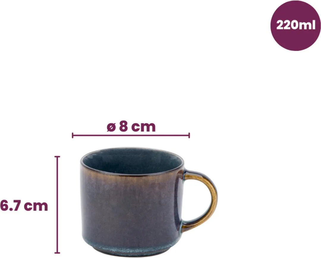 Cosy&Trendy Quintana Koffiekopje Blauw 220ml