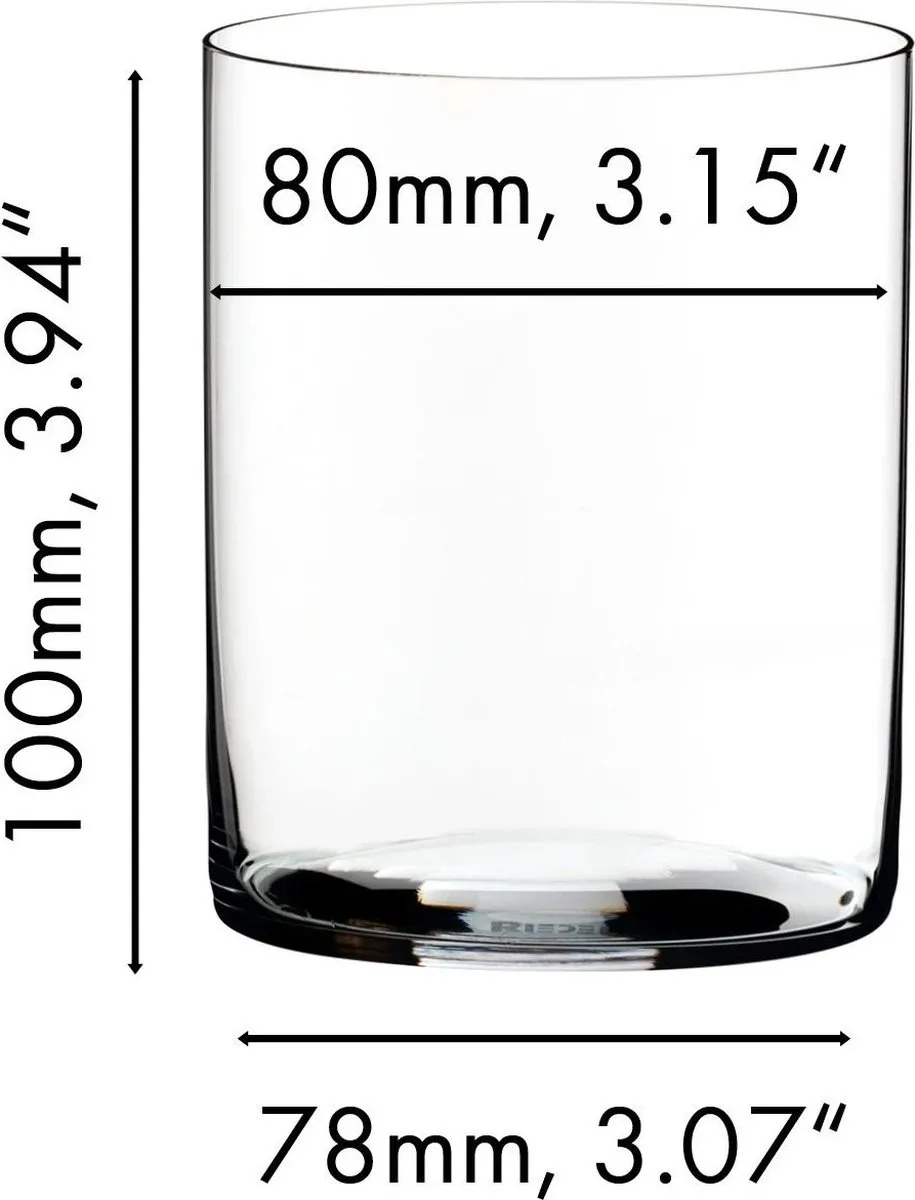 Riedel O Wine Whiskeyglazen - 2 Stuks