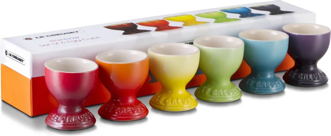 Le Creuset Eierdopjes Regenboog - 6 Stuks - afbeelding 5 van 6