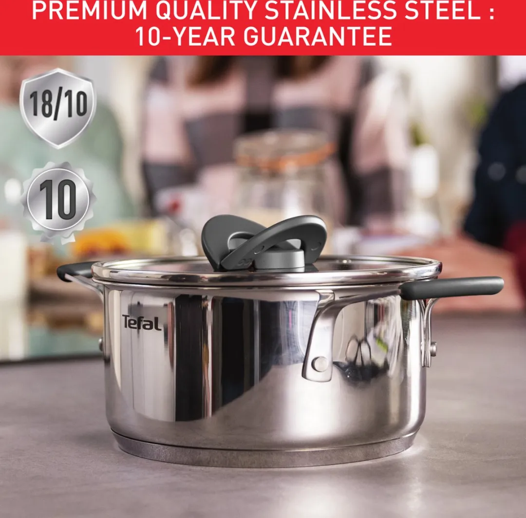 Tefal Opti'Space G7376S44 Pannenset 3-delig - RVS - afbeelding 6 van 6