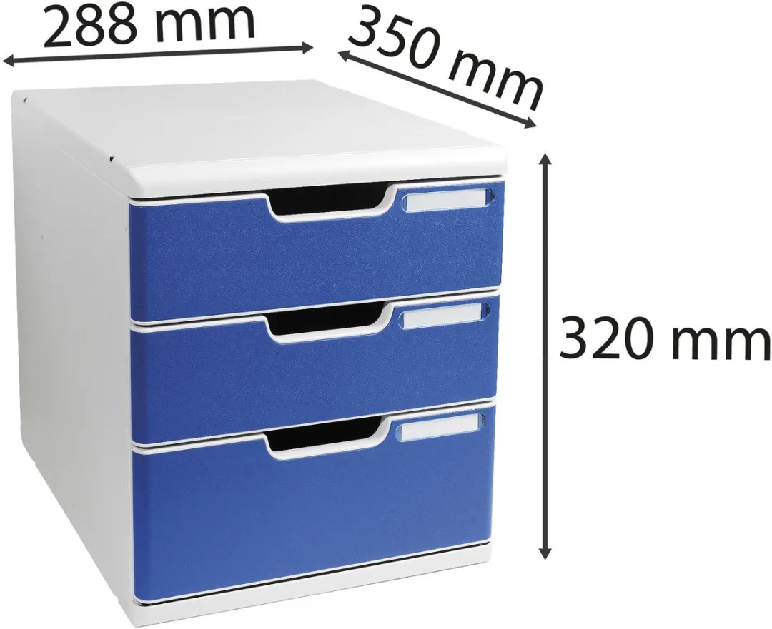 Exacompta Ladenbox MODULO A4 5 Gesloten Laden - Blauw